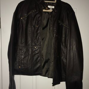 Faux leather jacket